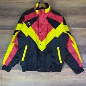 Cold Wave Vintage Ski Jacket Men's Small Neon Colorblock